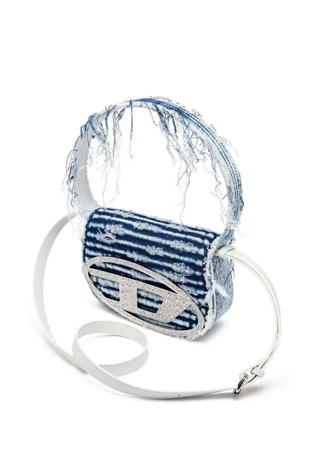 Women Diesel Shoulder Bags 1DR Blue Women Diesel Shoulder Bags 1DR Blue