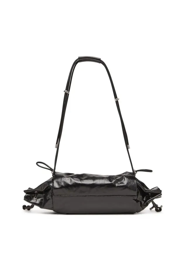 Women Diesel Shoulder Bags SCRUNCHD SHOULDER M Black Women Diesel Shoulder Bags SCRUNCHD SHOULDER M Black