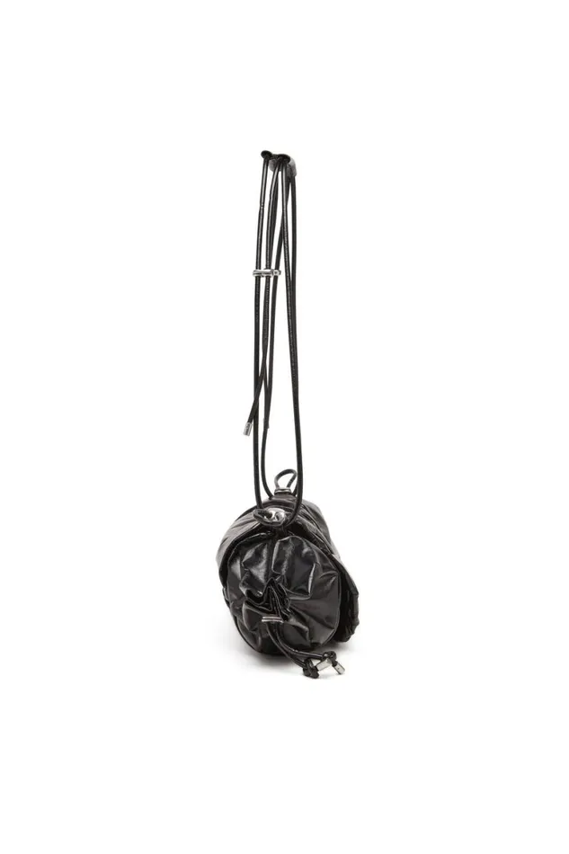 Women Diesel Shoulder Bags SCRUNCHD SHOULDER M Black Women Diesel Shoulder Bags SCRUNCHD SHOULDER M Black