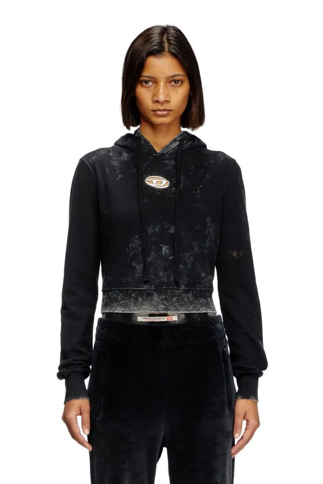 Women Diesel Sweatshirts and Hoodies FSLIMMYHOODP5 Black Women Diesel Sweatshirts and Hoodies FSLIMMYHOODP5 Black