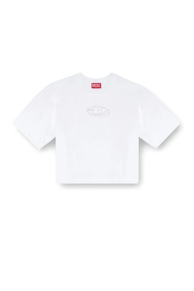 Women Diesel TShirts and Tops TBUXTCROPOD White Women Diesel TShirts and Tops TBUXTCROPOD White