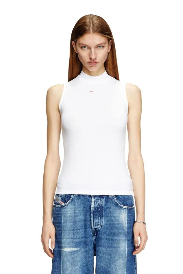 Women Diesel TShirts and Tops TMOKKYSLMICRODIV White
