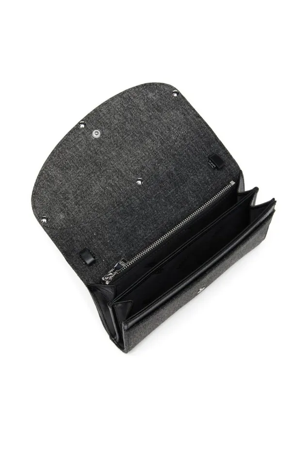 Women Diesel Wallets 1DR WALLET STRAP Black Women Diesel Wallets 1DR WALLET STRAP Black