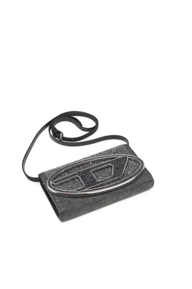 Women Diesel Wallets 1DR WALLET STRAP Black Women Diesel Wallets 1DR WALLET STRAP Black