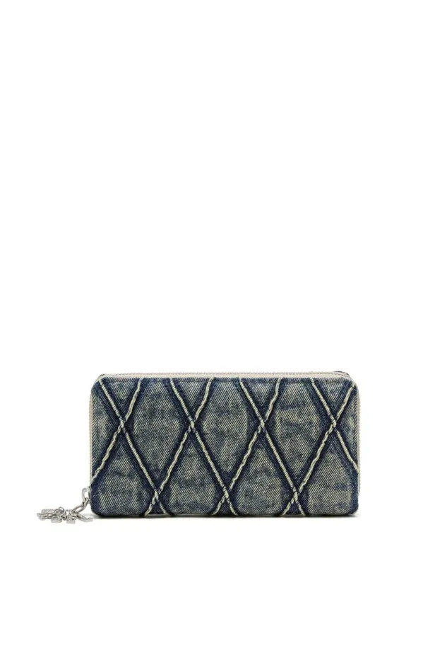 Women Diesel Wallets CHARMD CONTINENTAL ZIP L Dark Blue