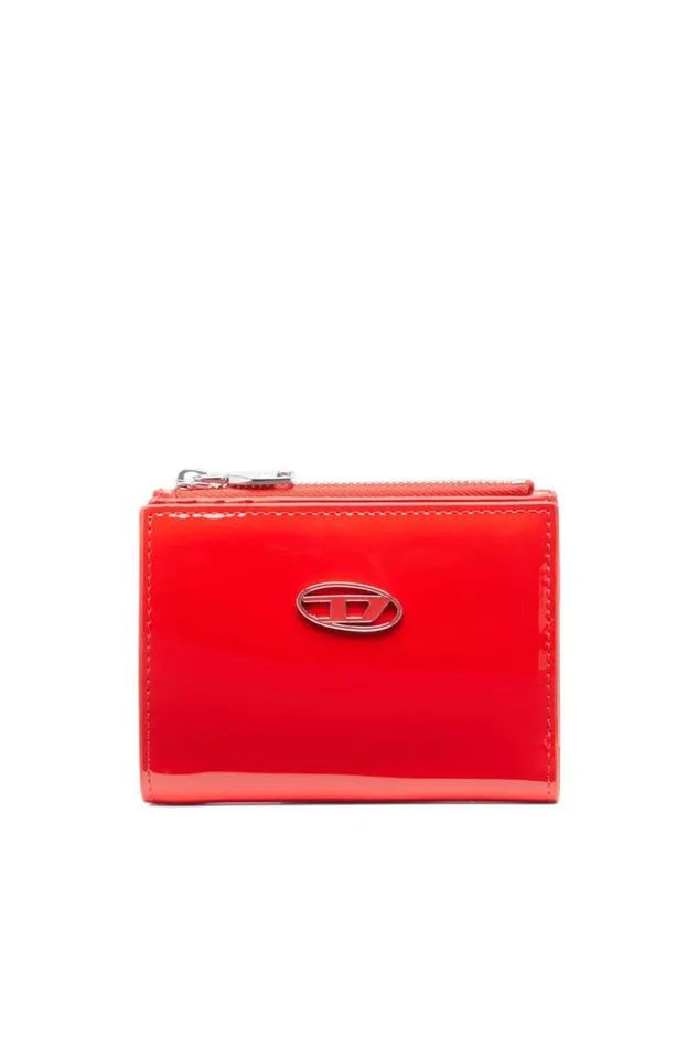 Women Diesel Wallets PLAY BIFOLD ZIP II Red