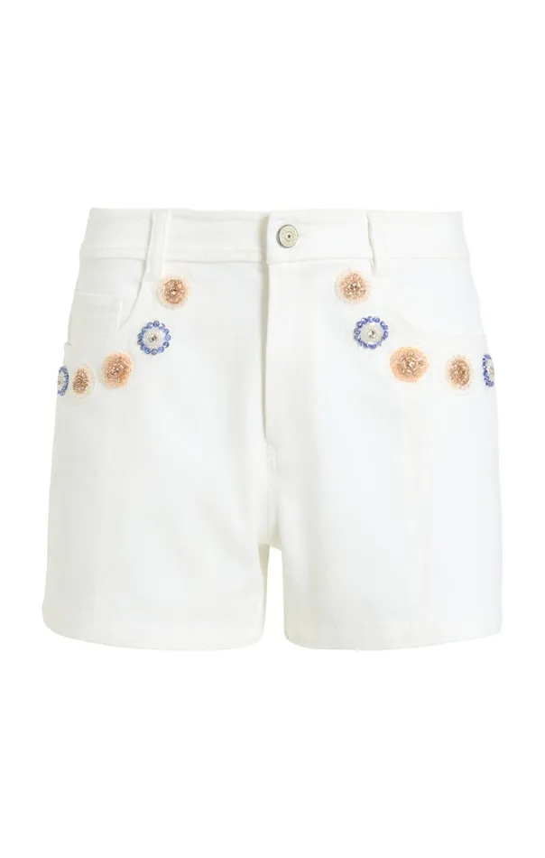 Women Ditsy Dots Brea Short White Cinq Sept Shorts