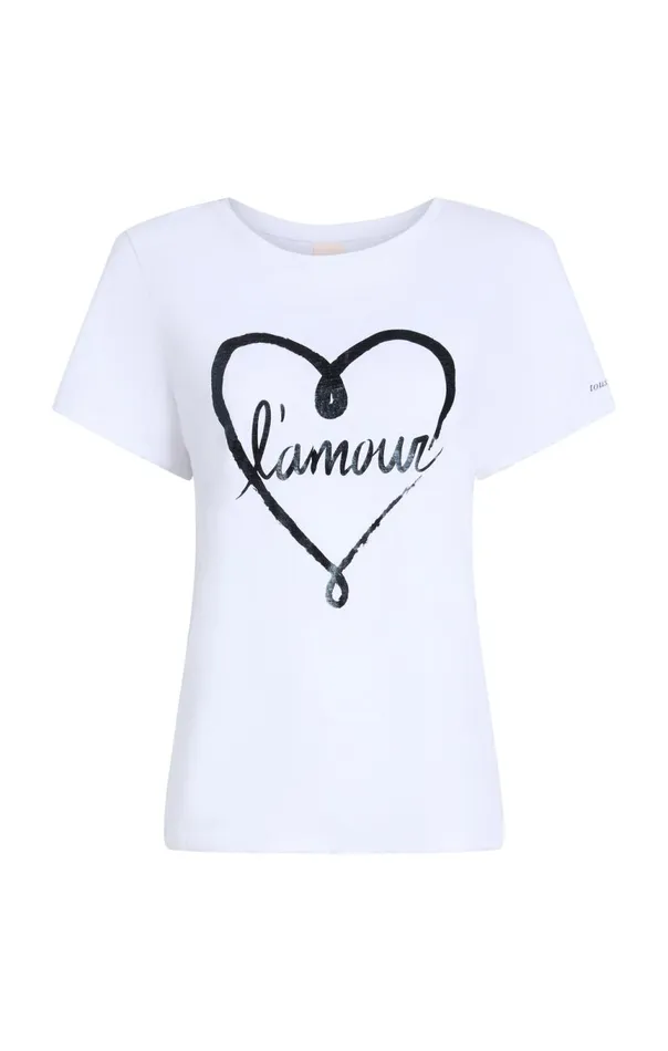Women Doodled L039amour Tee Whiteblack Cinq Sept Tees