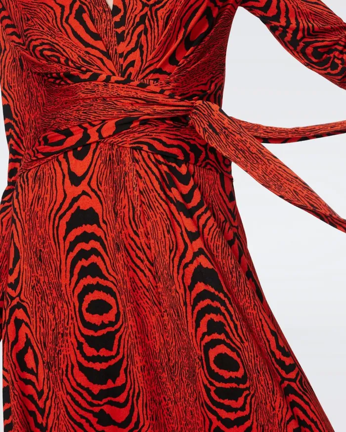 Women Dorothee Dress Wood Grain Red DVF Dresses