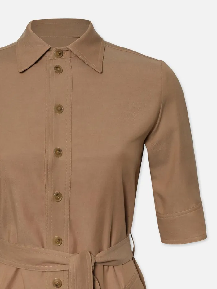 Women Dresses FRAME Belted Trench Dress 8212 Khaki Women Dresses FRAME Belted Trench Dress 8212 Khaki