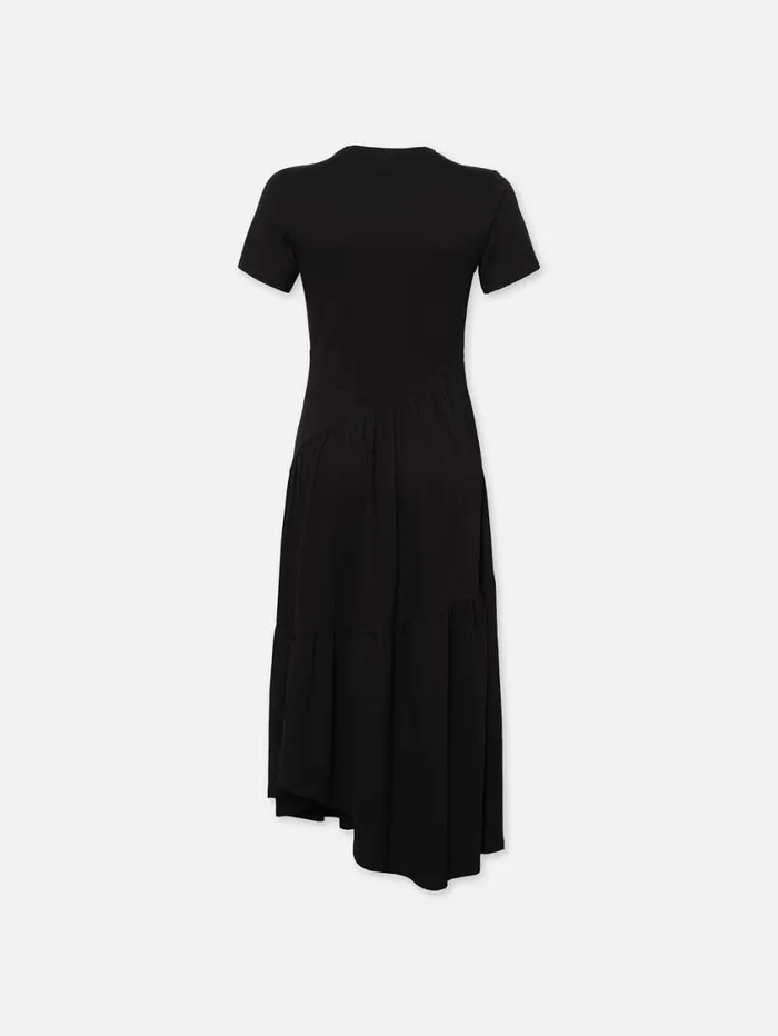 Women Dresses FRAME Gathered Seam Short Sleeve Dress 8212 Black Women Dresses FRAME Gathered Seam Short Sleeve Dress 8212 Black