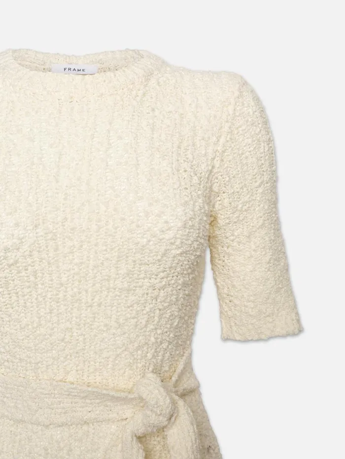 Women Dresses FRAME Mixed Stitch Sweater Dress 8212 Cream Women Dresses FRAME Mixed Stitch Sweater Dress 8212 Cream