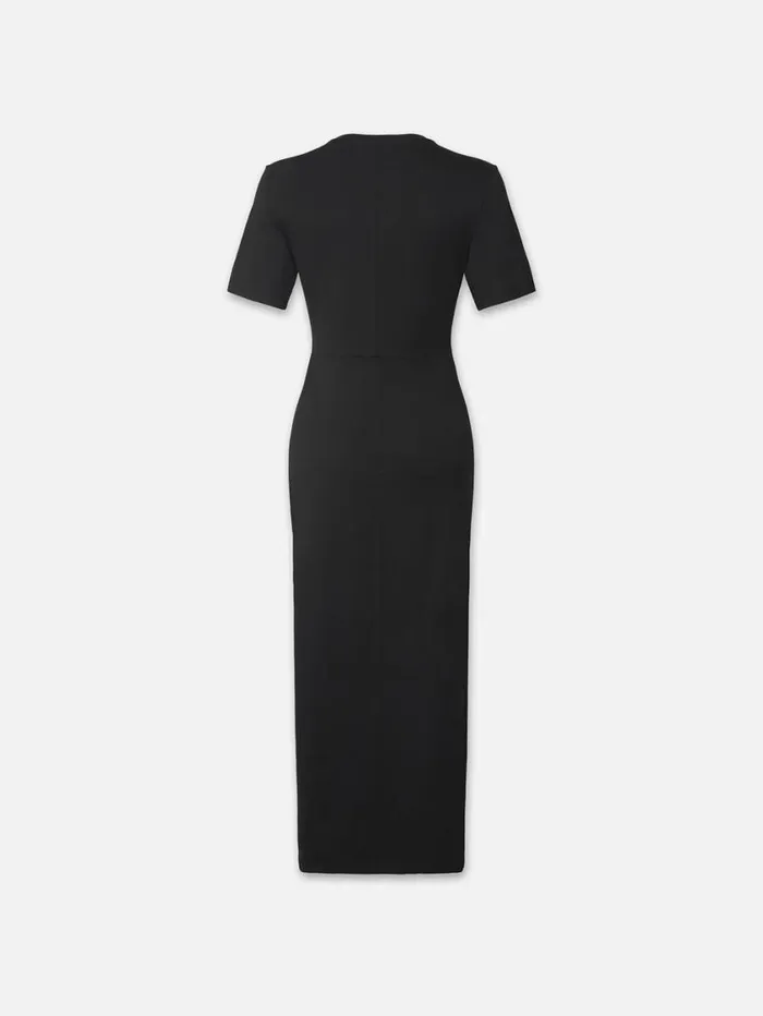 Women Dresses FRAME Ruched Front Tie Dress 8212 Black Women Dresses FRAME Ruched Front Tie Dress 8212 Black