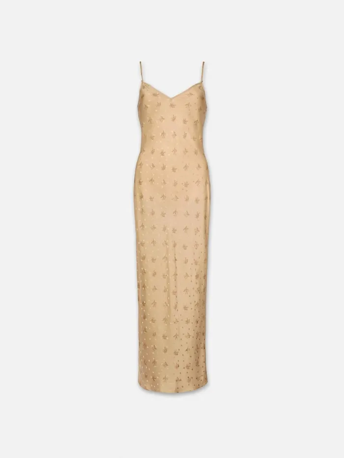 Women Dresses FRAME VNeck Cami Dress 8212 Golden Floral
