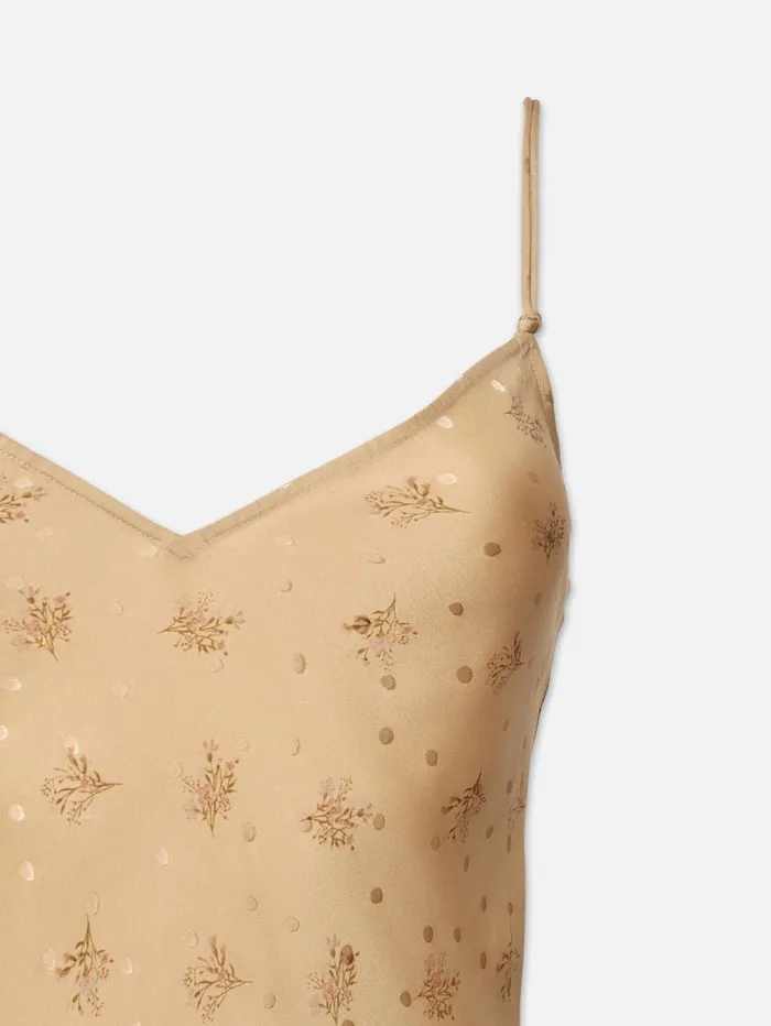 Women Dresses FRAME VNeck Cami Dress 8212 Golden Floral Women Dresses FRAME VNeck Cami Dress 8212 Golden Floral