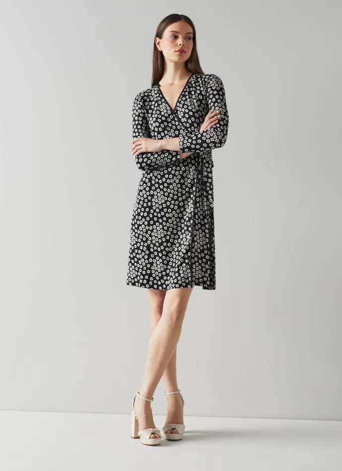 Women Dresses LKBennett Audrey Navy And Cream Daisy Print Jersey Wrap Dress Navycream Women Dresses LKBennett Audrey Navy And Cream Daisy Print Jersey Wrap Dress Navycream