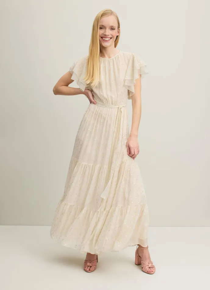 Women Dresses LKBennett Liv Cream And Gold SilkRich Maxi Dress Cream Women Dresses LKBennett Liv Cream And Gold SilkRich Maxi Dress Cream