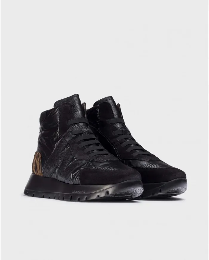 Women ENGLAND Black Sports Ankle Boot Wonders Flat Shoes Women ENGLAND Black Sports Ankle Boot Wonders Flat Shoes