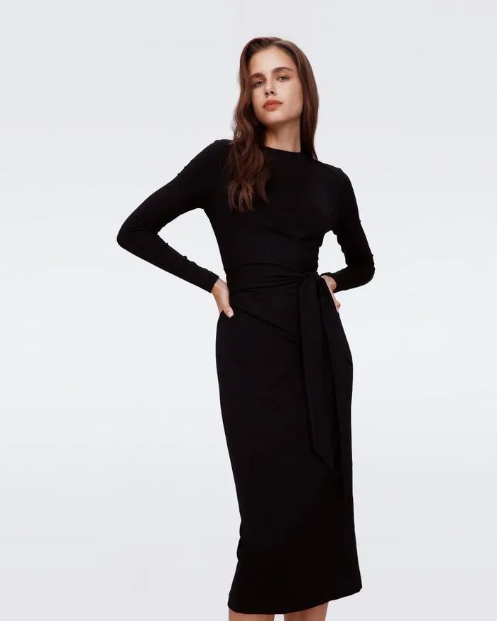 Women Finan Dress Black DVF Dresses