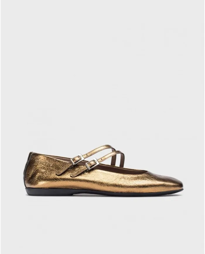 Women Gold EIDER Ballet Flat Wonders Flat Shoes