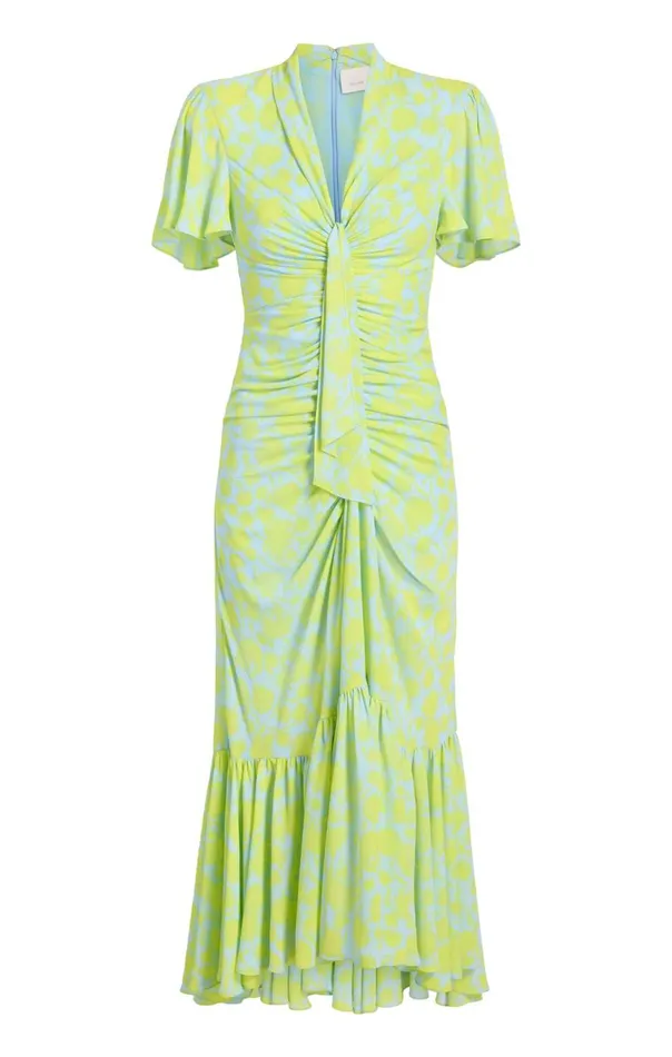 Women Graphic Floral Peeta Dress Sereneskyfreshlime Cinq Sept Midi