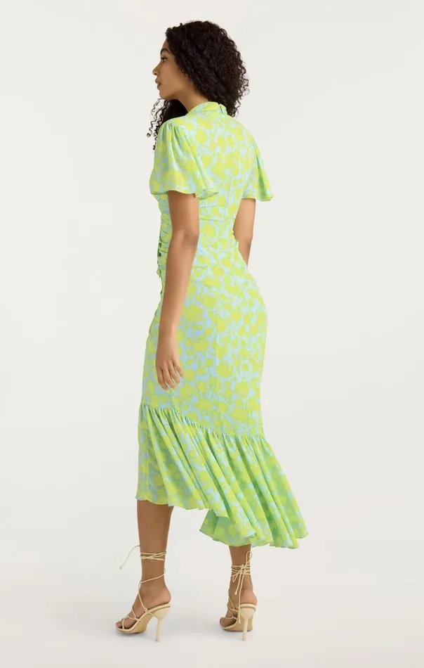 Women Graphic Floral Peeta Dress Sereneskyfreshlime Cinq Sept Midi