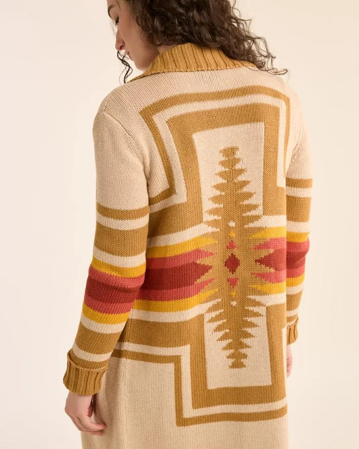 Women HARDING OPEN CARDIGAN Charcoal Heather Multi Pendleton Sweaters