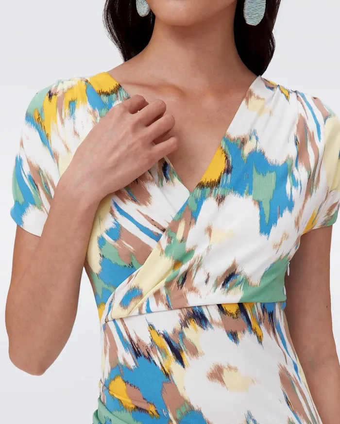 Women Havana Dress Huge Day Dream Floral Blue DVF Dresses