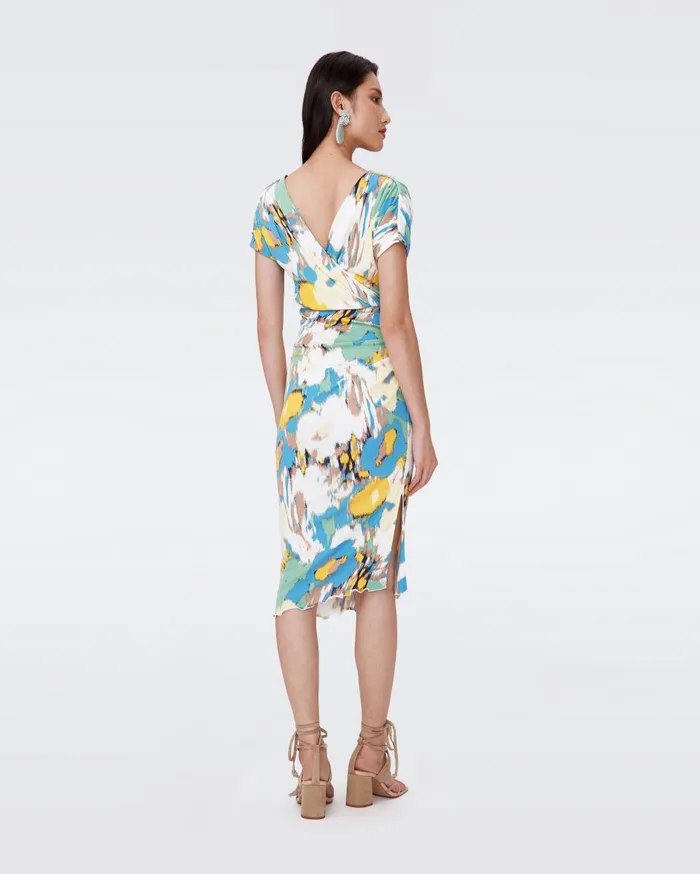Women Havana Dress Huge Day Dream Floral Blue DVF Dresses