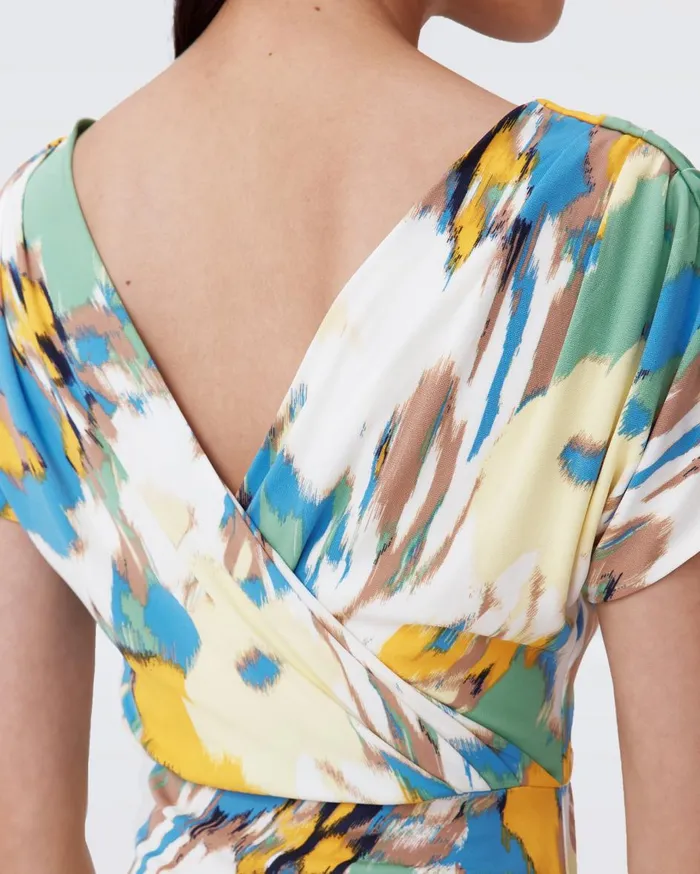 Women Havana Dress Huge Day Dream Floral Blue DVF Dresses