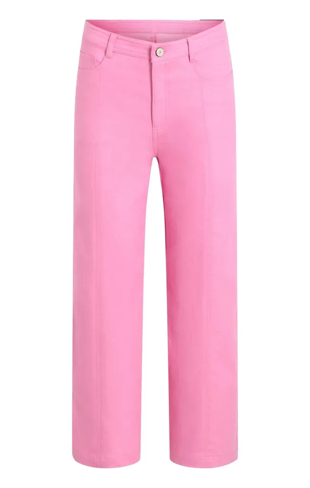 Women Heart Embroidery Cropped Verona Pant Flamingo Cinq Sept Pants