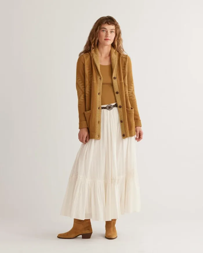 Women HERITAGE COTTON CARDIGAN Bronzecurry Pendleton Sweaters