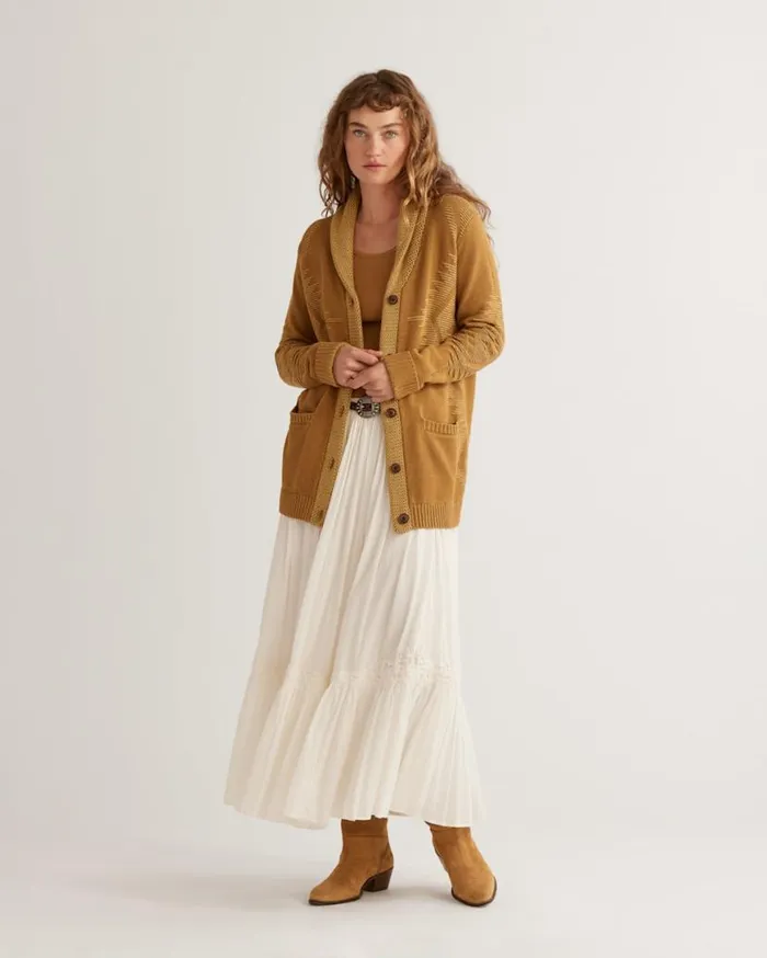 Women HERITAGE COTTON CARDIGAN Bronzecurry Pendleton Sweaters