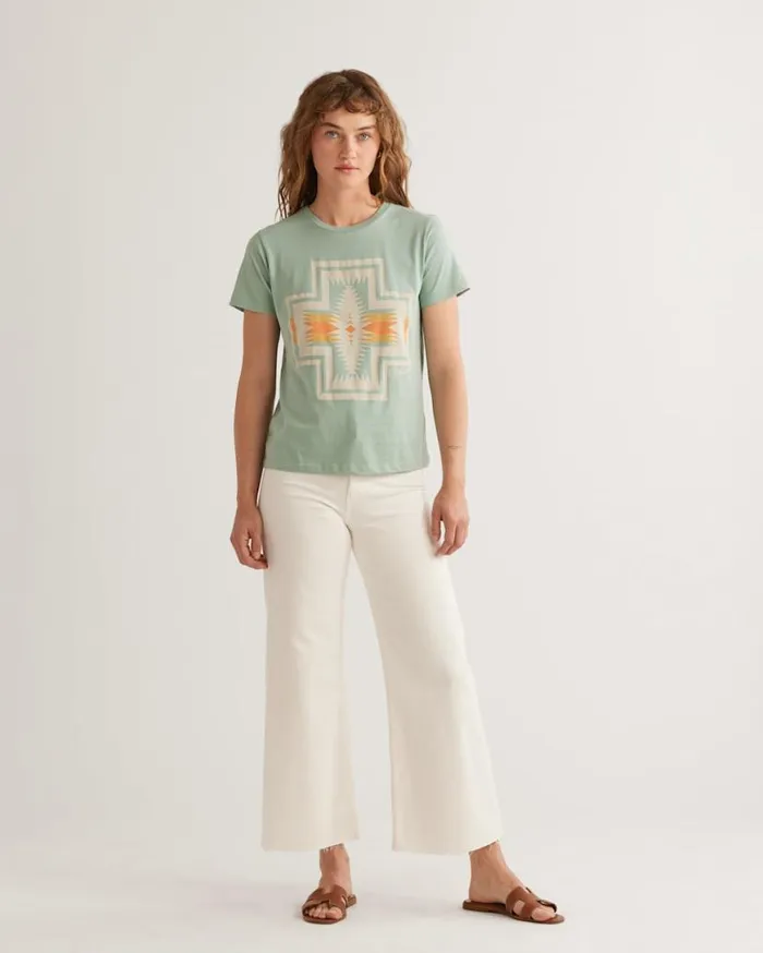 Women HERITAGE HARDING TEE Seafoam Bluegreen Pendleton Tees and Sweatshirts