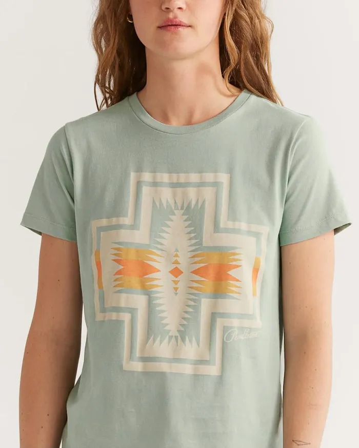 Women HERITAGE HARDING TEE Seafoam Bluegreen Pendleton Tees and Sweatshirts