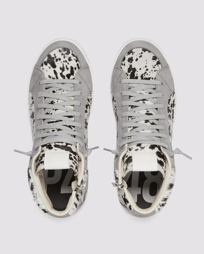 Women High Tops P448 Skate Grey Spotted