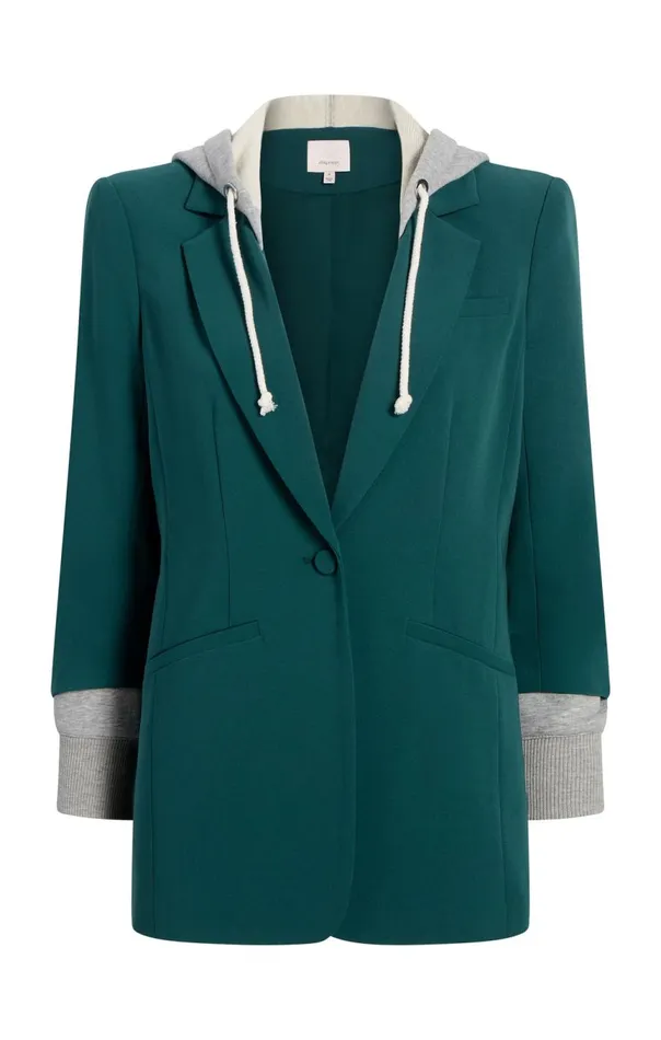 Women Hooded Khloe Jacket Greenonyx Cinq Sept Blazers