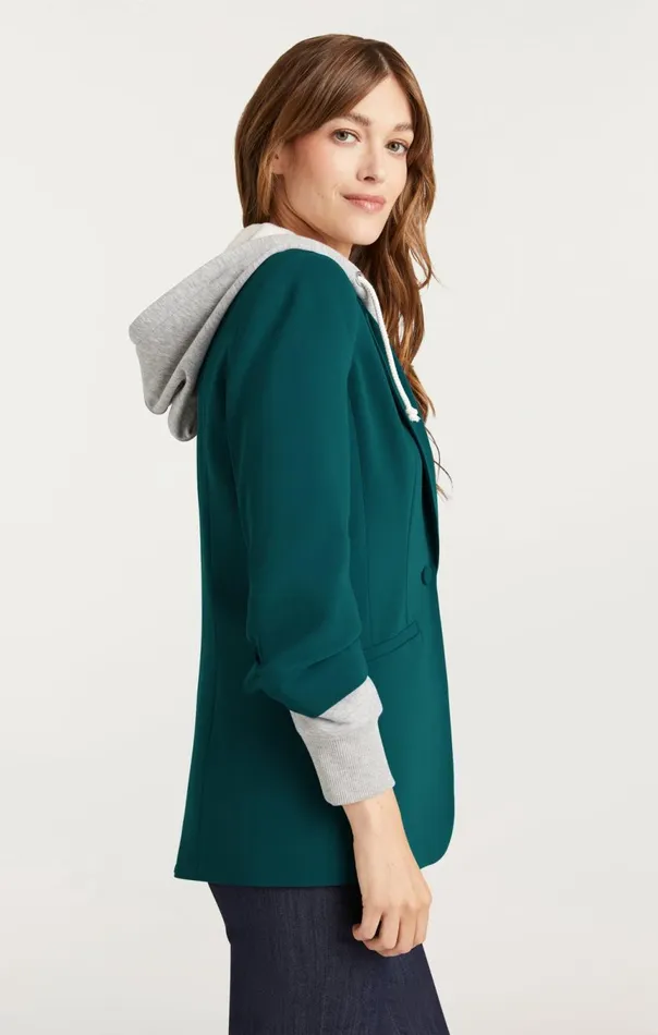 Women Hooded Khloe Jacket Greenonyx Cinq Sept Blazers
