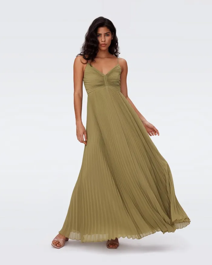 Women Ima Dress Olive Green DVF Dresses