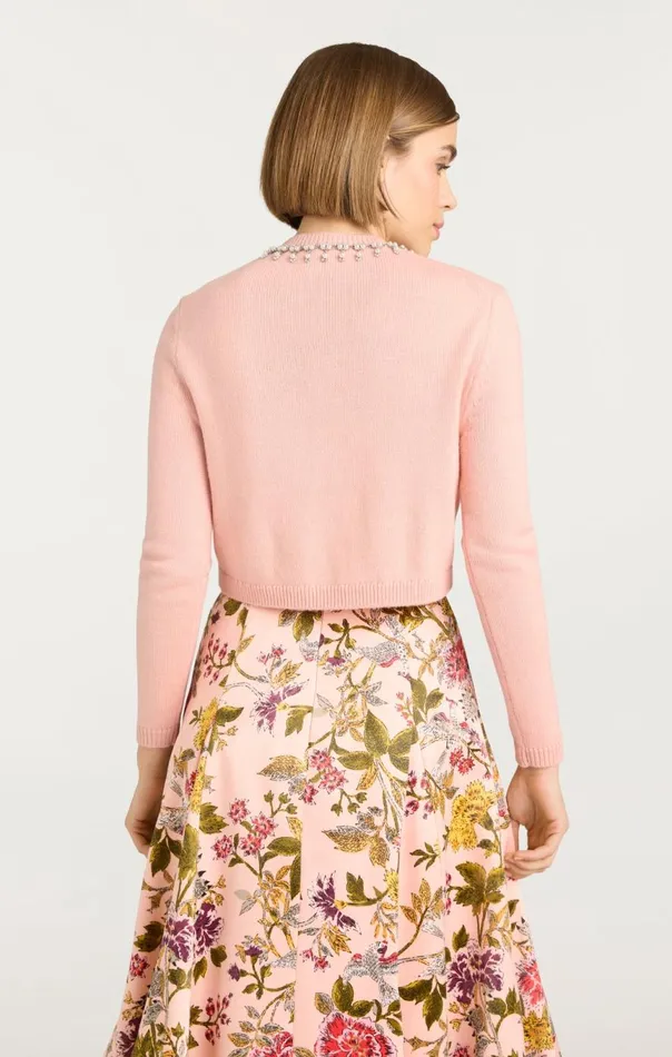 Women Isolde Embroidered Cardigan Softpinkmulti Cinq Sept Long Sleeve Tops