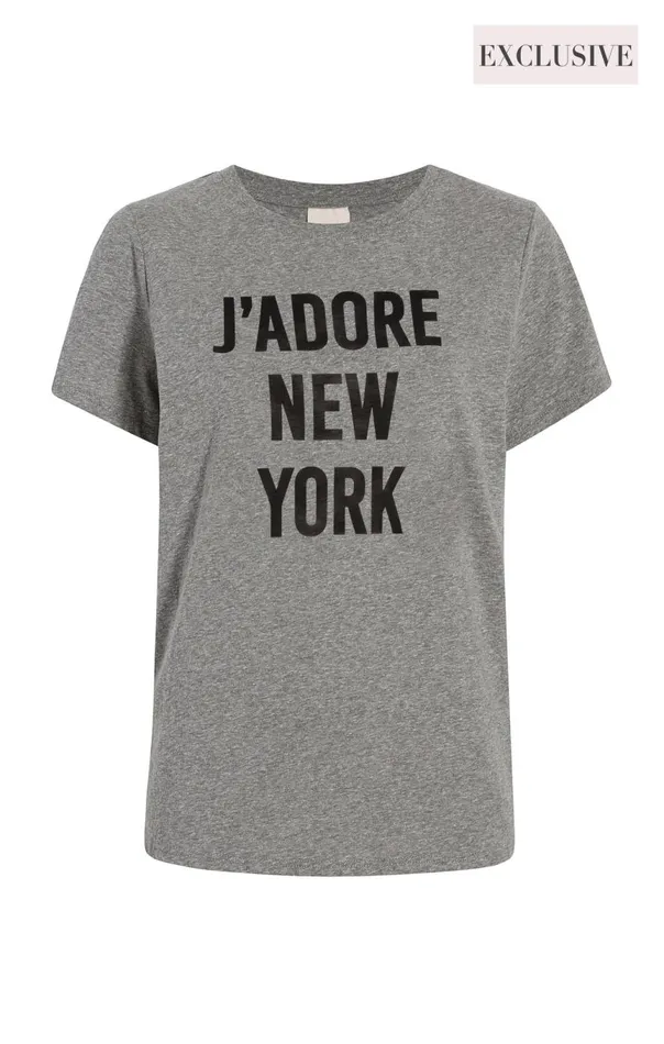 Women J039adore New York Tee Heathergreyblack Cinq Sept Tees