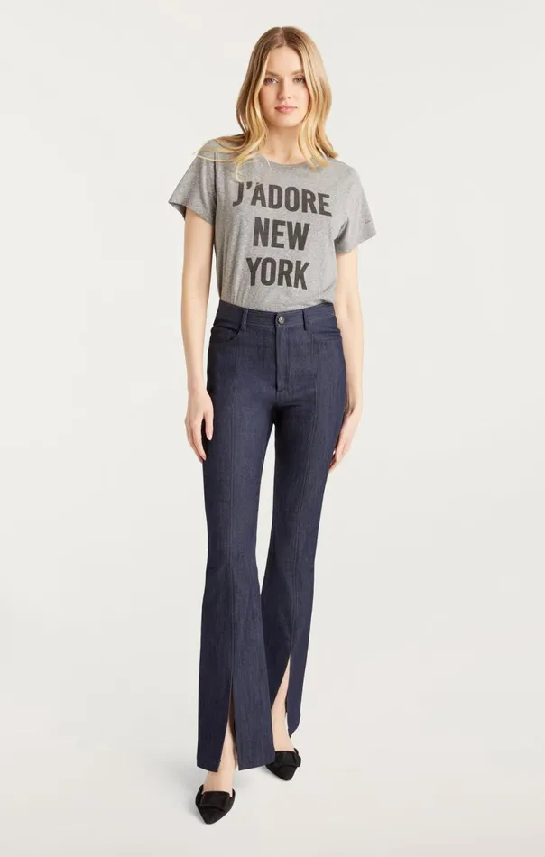Women J039adore New York Tee Heathergreyblack Cinq Sept Tees