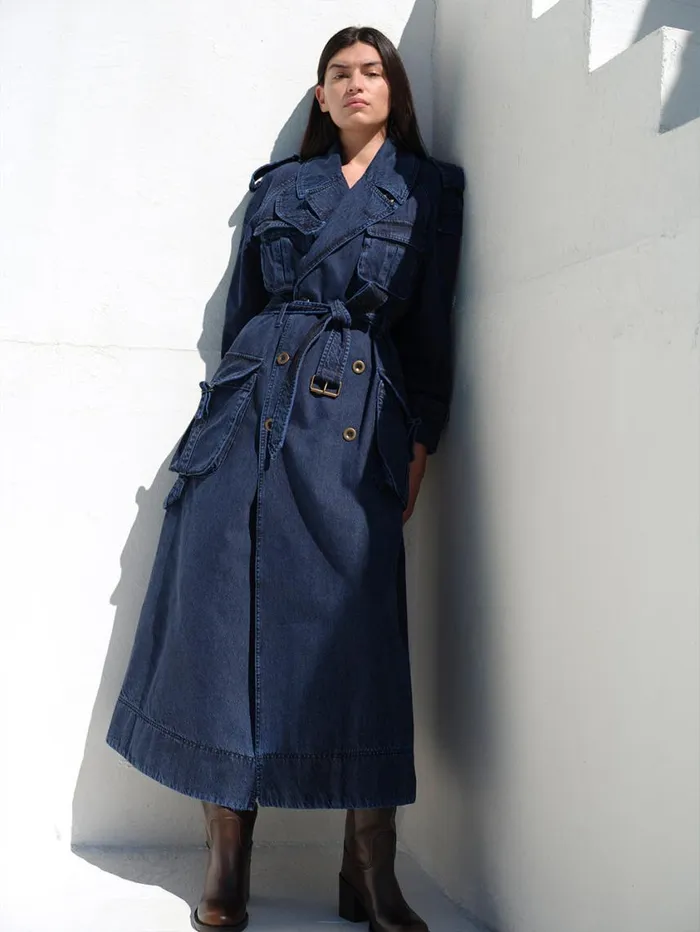Women Jackets and Coats FRAME Cargo Trench 8212 Drive