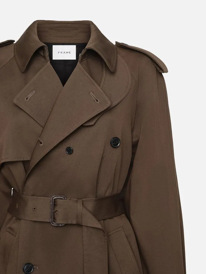 Women Jackets and Coats FRAME Classic Trench 8212 Brown