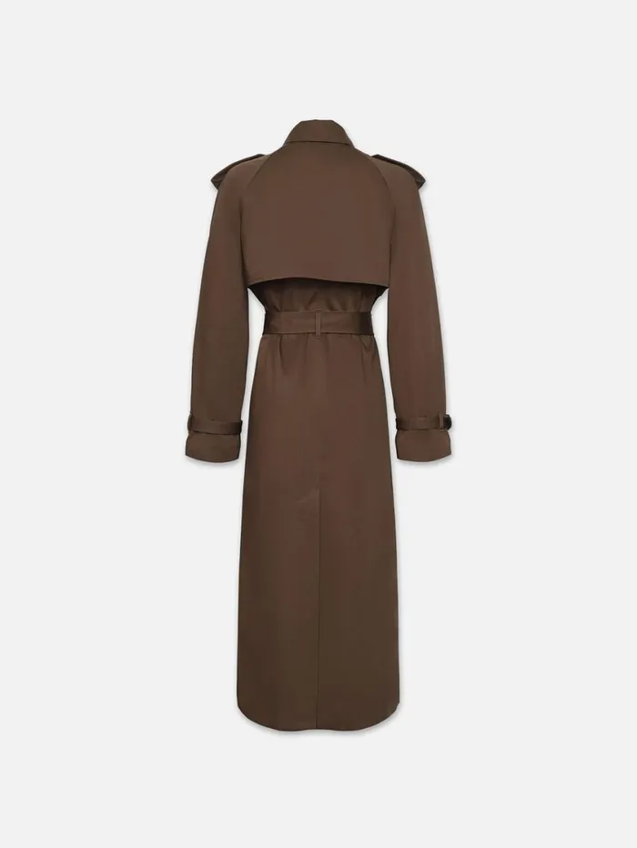 Women Jackets and Coats FRAME Classic Trench 8212 Brown