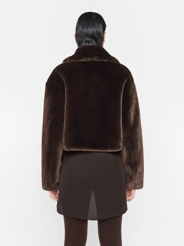 Women Jackets and Coats FRAME Faux Fur Zip Up Jacket 8212 Espresso Women Jackets and Coats FRAME Faux Fur Zip Up Jacket 8212 Espresso