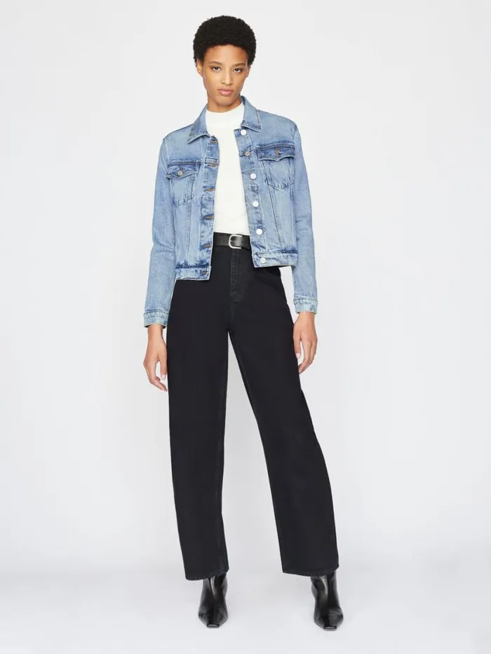 Women Jackets and Coats FRAME Le Vintage Jacket 8212 Crystal Shores Women Jackets and Coats FRAME Le Vintage Jacket 8212 Crystal Shores