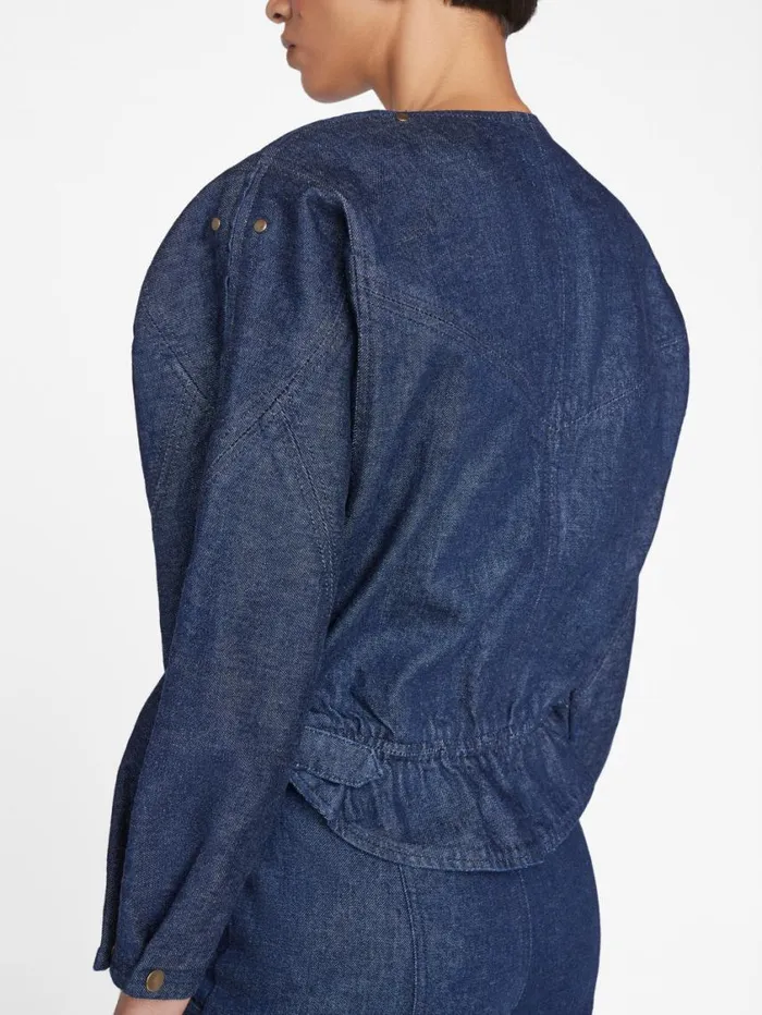 Women Jackets and Coats FRAME Slouchy Zip Up Jacket 8212 Rinse Women Jackets and Coats FRAME Slouchy Zip Up Jacket 8212 Rinse