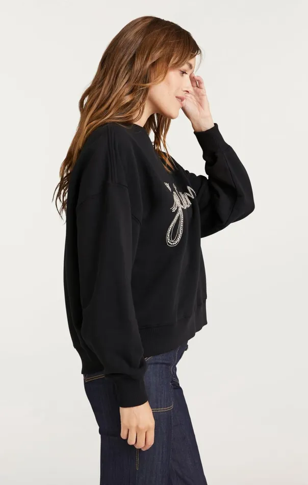 Women Je T039aime Chain Brandy Pullover Black Cinq Sept Sweaters and Knits