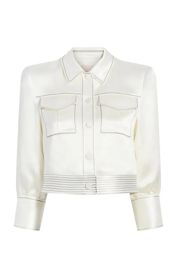 Women Jenson Jacket Ivoryblack Cinq Sept Jackets